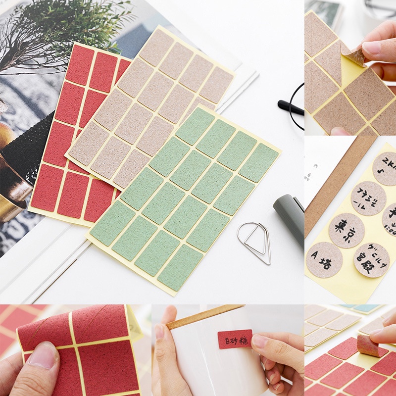 64pcs/set Waterproof Label Stickers Self-adhesive Handwritten Tags Bottle Jars Marker Classification Tags Gift Packaging Sticker