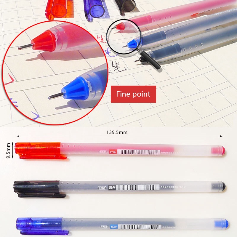 

Terlaris ✨ -AIHAO 12 Pieces Per Box Gel pens pulpen Large capacity no refill Stationery Fine point 0.5mm Blue ballpoint pen for school&office writing- 2.2.23
