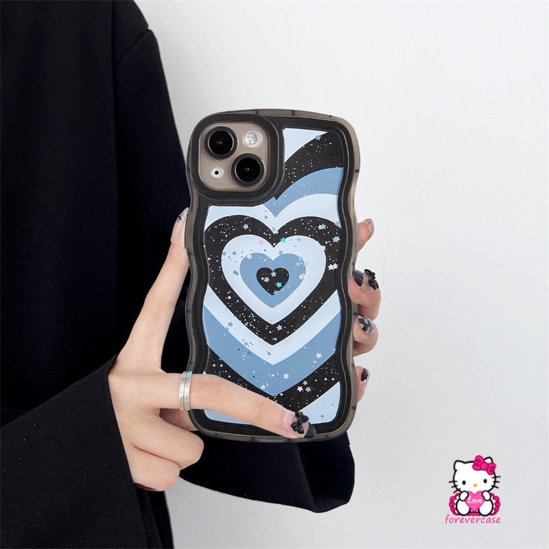 Casing Gradasi Love Heart Bling Stars Untuk Samsung A04s A13 A12 A53 A21s A33 A20 A51 A03 A22 A11 A50 A03s A52 A23 A50s A32 A04 A52s A04E A02s A30s A31 Lembut Tpu Penutup Tepi Bergelombang