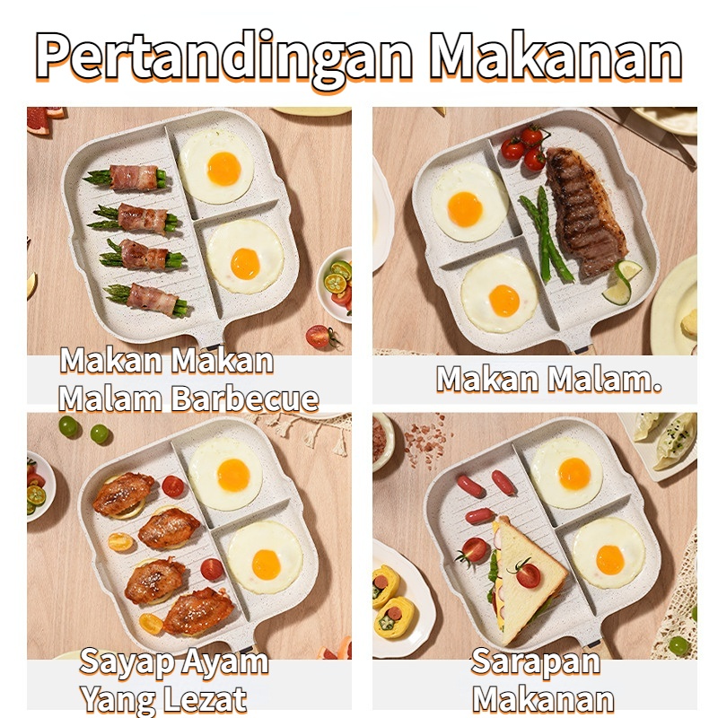 【COD】FryPan 3 Lubang/Telfon Telor Penggorengan Telur Cetakan Telur/ Teflon Cetakan Telur