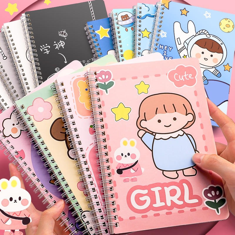 

Notebook A5 Animasi Kartun / Notebook Ring / Spiral / Cover Animasi / 60 Lembar / Cute / Kiyowo /Lucu