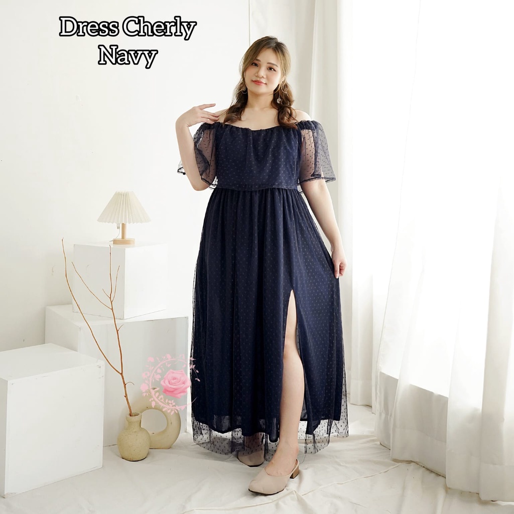 DRESS CHERLY XL 2XL 3XL FASHION WANITA / PAKAIAN GAUN PESTA TERLARIS