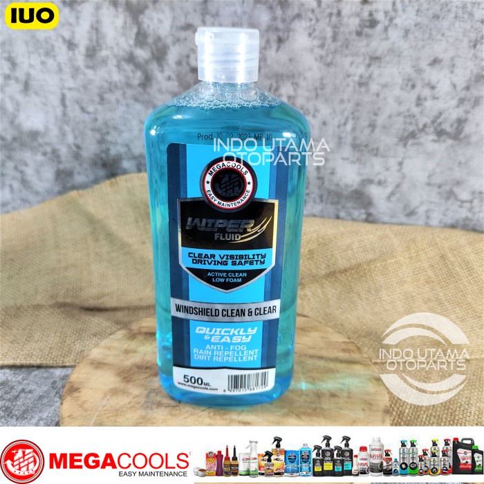 Cairan Air Wiper Fluid Megacools Pembersih kaca Anti Fog Rain 500ml