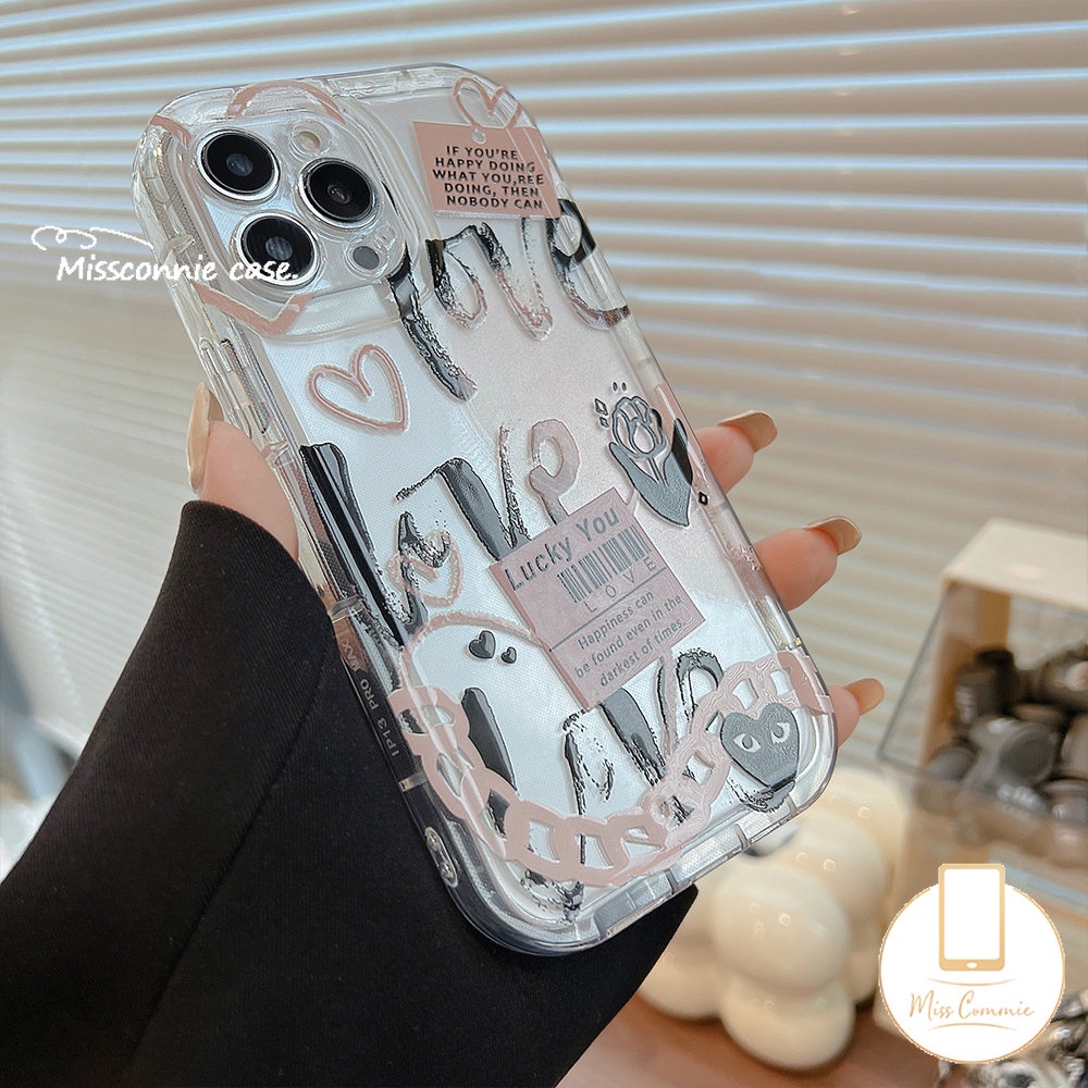 Fashion Comme Des Garcons Flower Label Case Redmi A1 12C 10C 9 9T 10 9A 10A 9C NFC Redmi Note 11 11s 10 10s 9 Note8 10 POCO F4 Kartun Graffiti Cinta Hati Shockproof Airbag Case