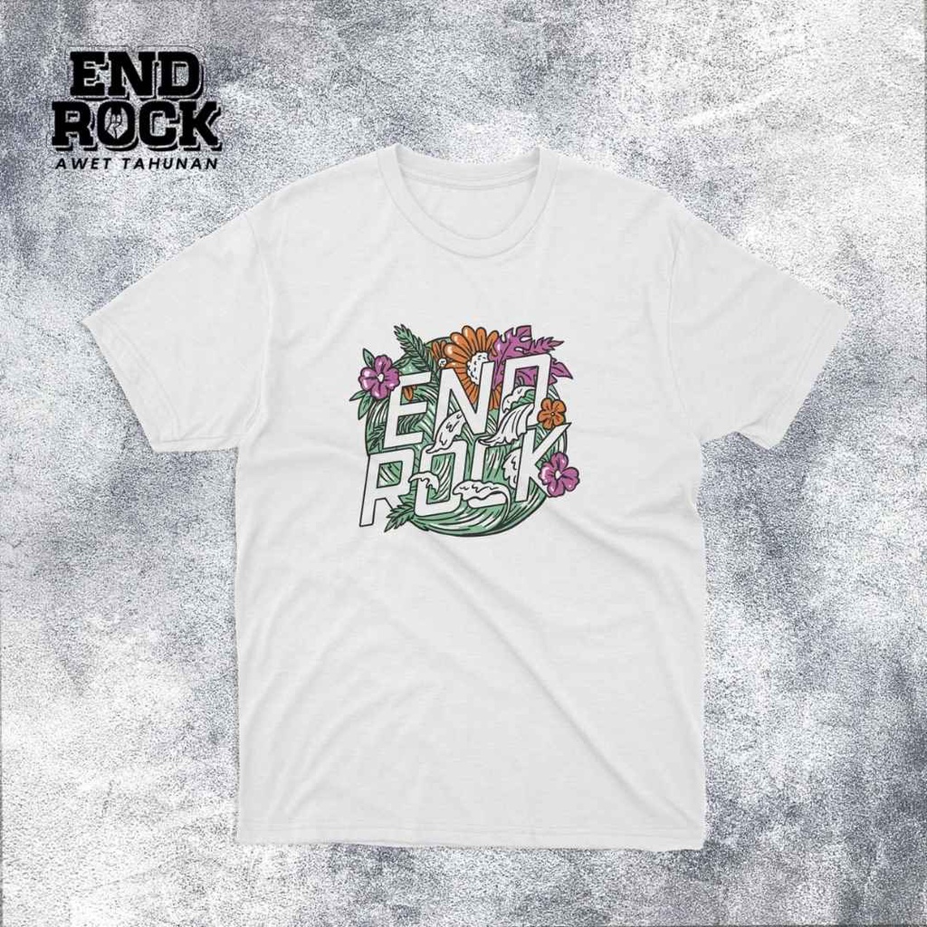 Kaos Distro Original Endrock Tema Floral Wave