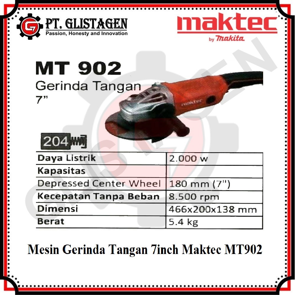 MAKTEC MT902 Mesin Gurinda Gerinda Tangan Listrik 7 inch MAKTEC MT902