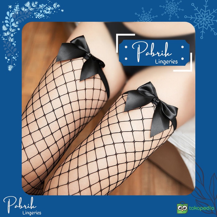 Lingeries Stocking Kaos Kaki Wanita Sexy Jaring Transparant Jumbo 005