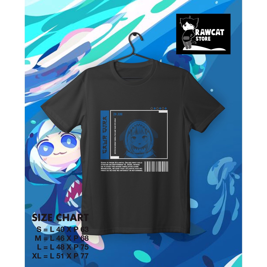 kaos vtuber - gawr gura keren