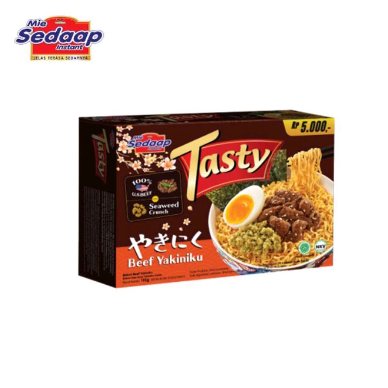 Sedap Sedaap Tasty Mie Instan Beef Yakiniku 115gr Tasti Bakmi Enak Mewah Daging Sapi Asli