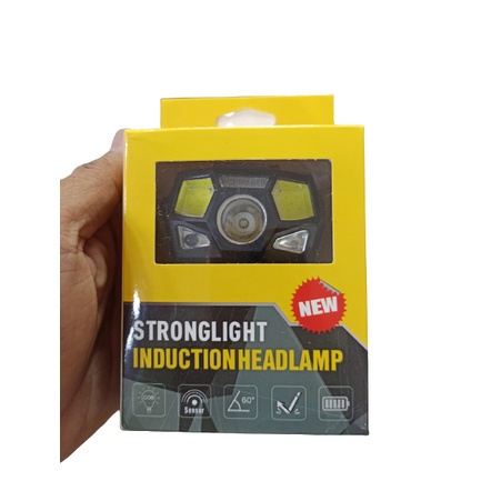 Senter Kepala LED Rechargeable Sensor Gerak Headlamp murah