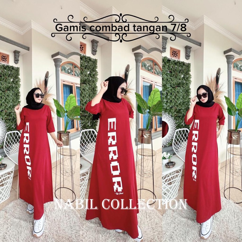 Nabil gamis kaos combad - gamis nabil kaos combad 20s - gamis kaos combad 20s- nabil collection