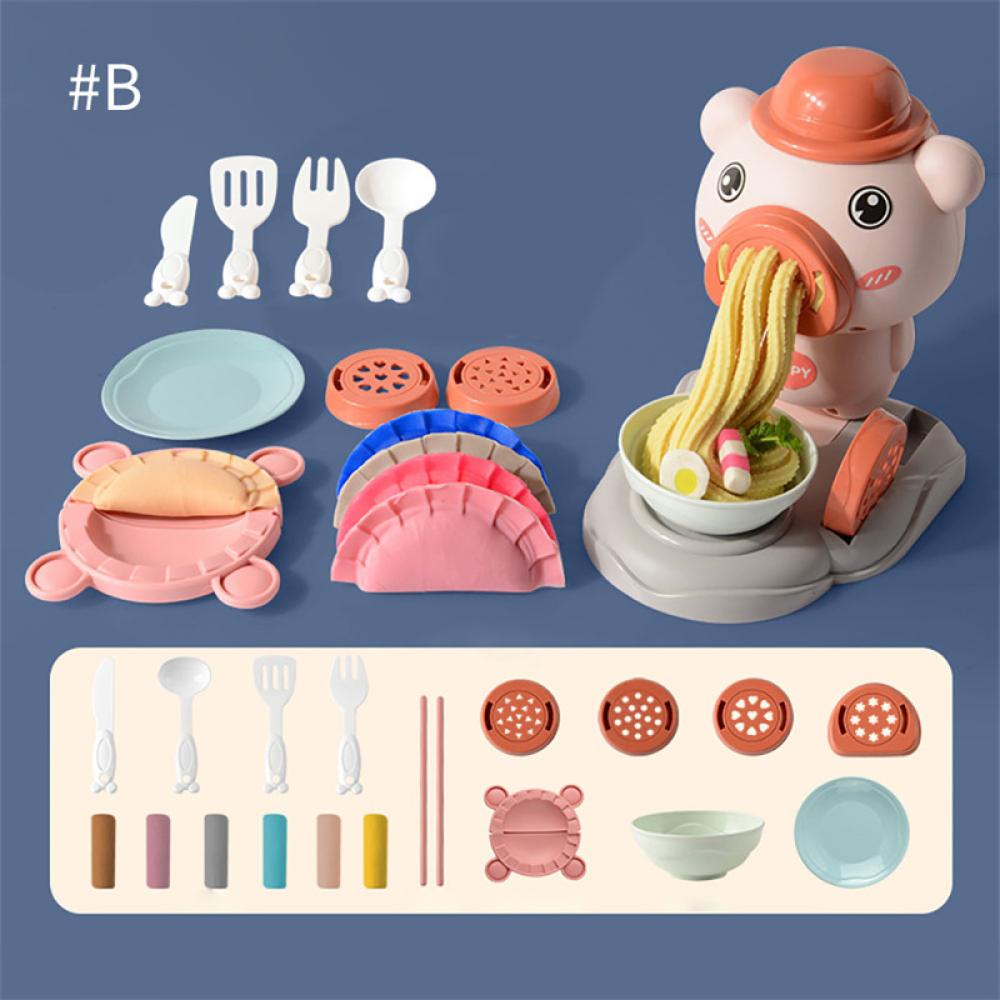 Timekey 18 /19/26Pcs Anak-Anak DIY Warna Clay Noodle Maker Machine Plastisin Alat Set Clay Art Simulasi Dapur Pretend Play Mainan J6U8