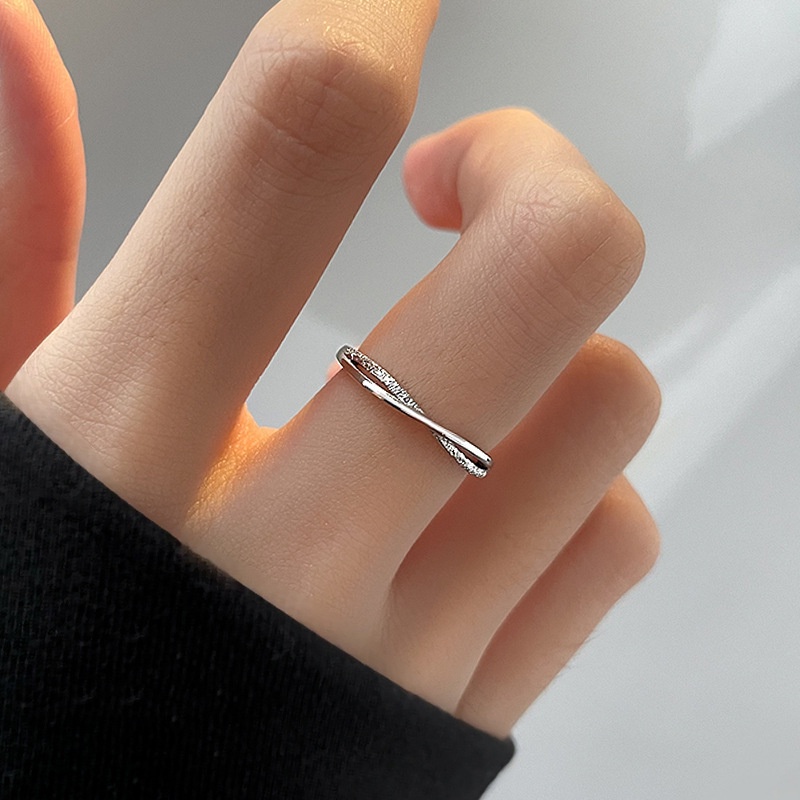 Korean Style Fashion Cross Adjustable Open Ring Gift for Girlfriend