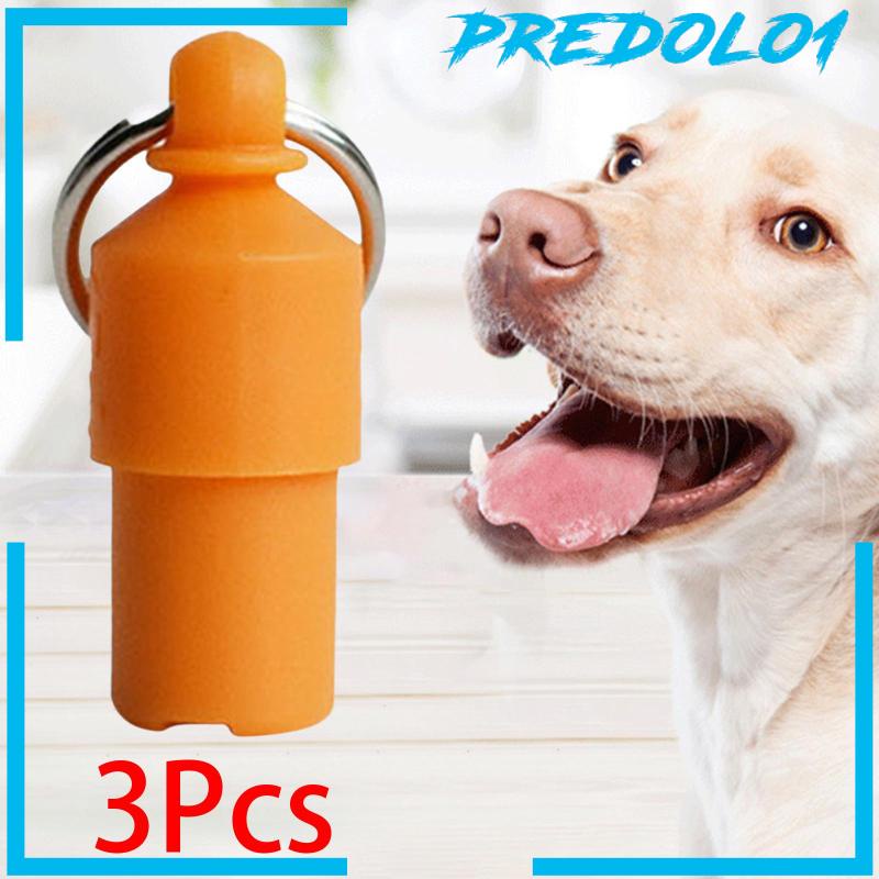 [Predolo1] 3x Tabung Tag ID Anjing Peliharaan Ringan Untuk Puppy Address Label Tube Anti Hilang
