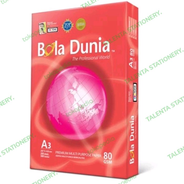 

Terlaris Kertas Hvs Bola Dunia A3 80 Gsm Harga Promo 1 Rim