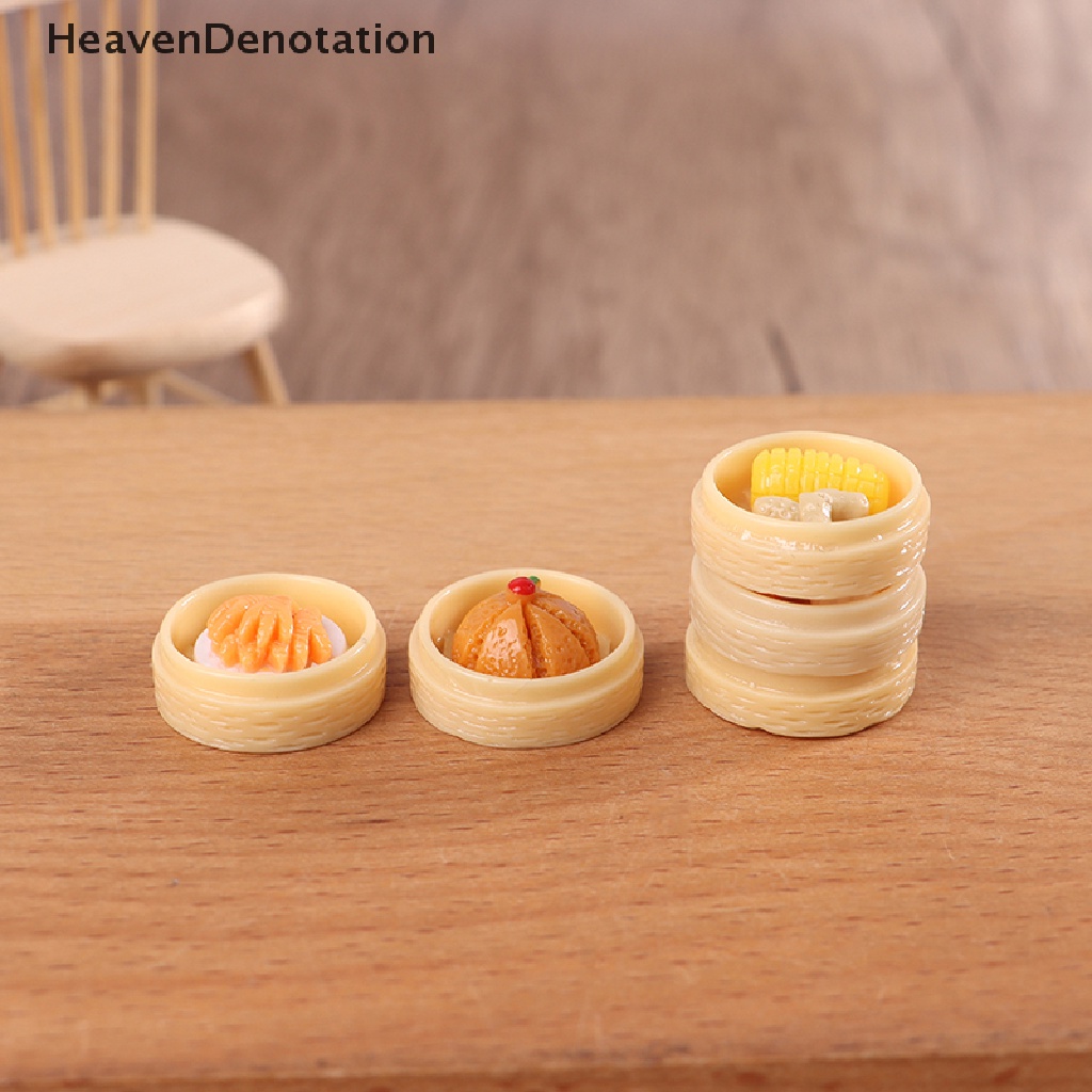 [HeavenDenotation] 10pcs Sarapan Kukus Mini Miniatur Dekorasi Rumah Boneka Mainan Edukasi HDV