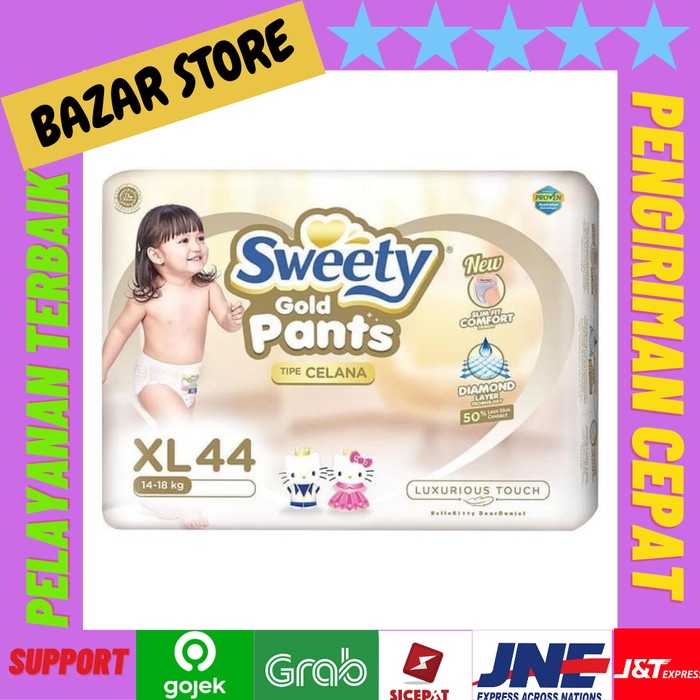 PAMPERS ANAK SWEETY GOLD XL 44