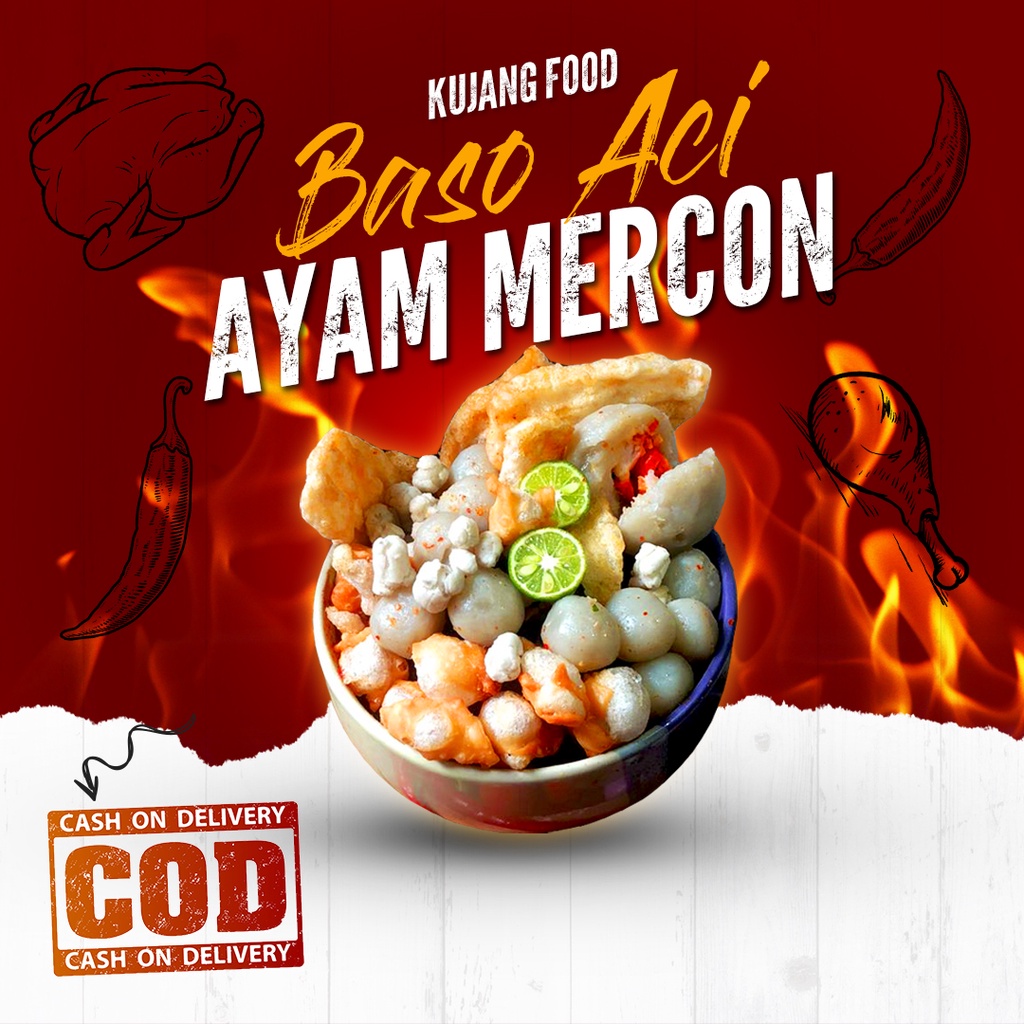 

baso aci ayam suwir mercon/baso aci mercon/bakso aci mercon