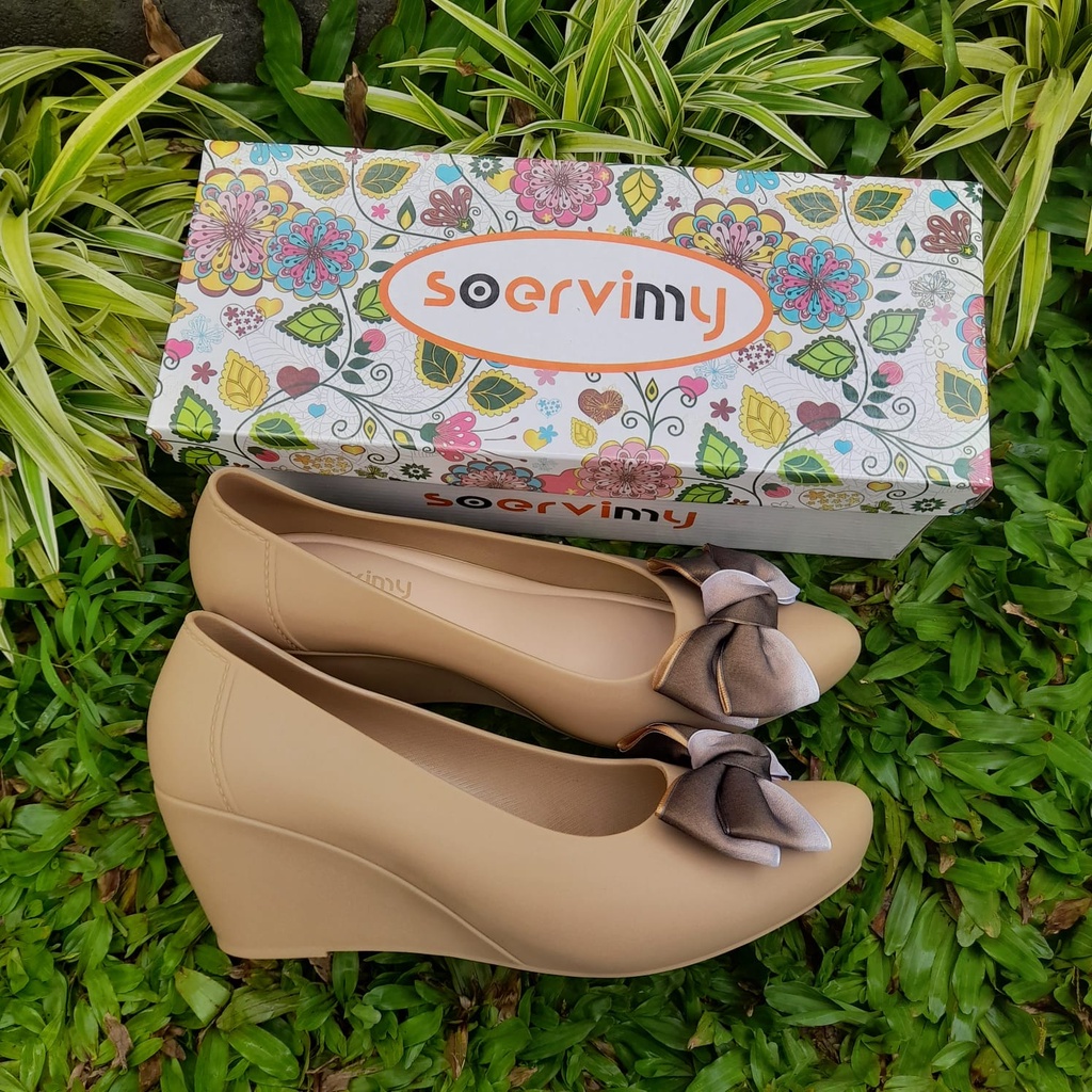 [ WEDGES ] Sepatu jelly pita wangi SOERVIMY WEDGES