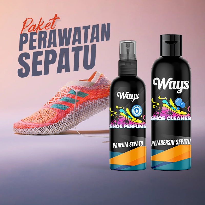 WAYS PAKET Pembersih &amp; Parfum Sepatu / Shoe Cleaner + Shoe Perfume