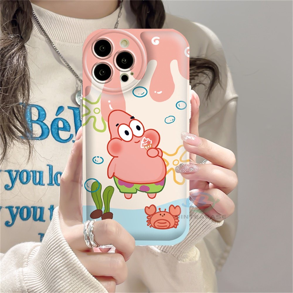 Oppo A77S A57 A16 A16K A17 A5S A12 A3S A12E A92 A52 F1S A53 A33 A31 A9 A5 A15 A15S A54 F9 C1 A11K SpongeBob Dan Patrick Star Airbag Phone Case Binteacase