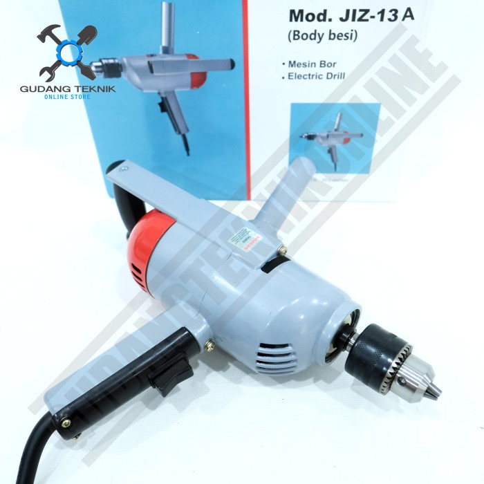 MESIN BOR TANGAN J1Z-13 MODERN Besi Beton Tembok 13mm 420 Watt / Electric Iron Drill Body Besi 13 mm 420W J1Z 13 MODERN