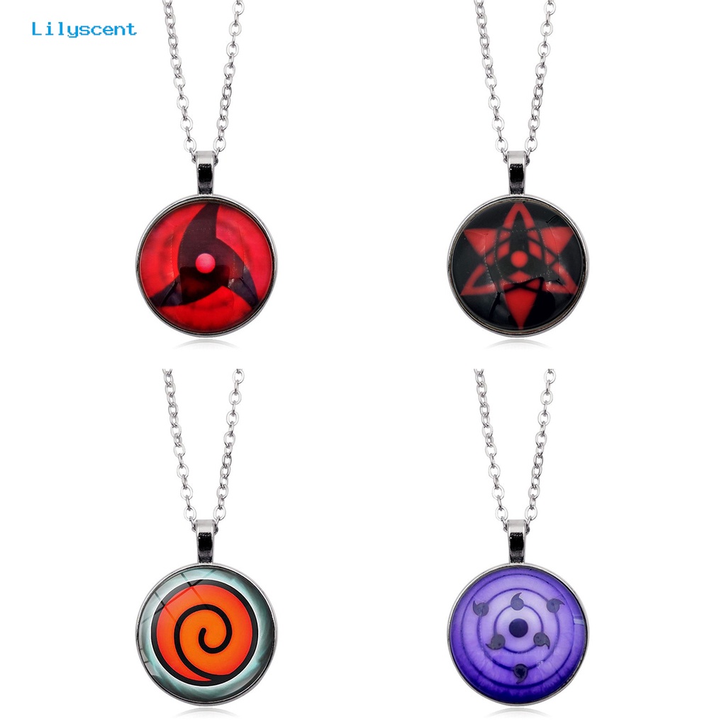 [LS] Charm Kalung Anime Peripheral Pola Unik Bentuk Bulat Geometris Dengan Liontin Menghias Menawan Aksesoris Anime Naruto Liontin Kalung Untuk Penggemar Anime