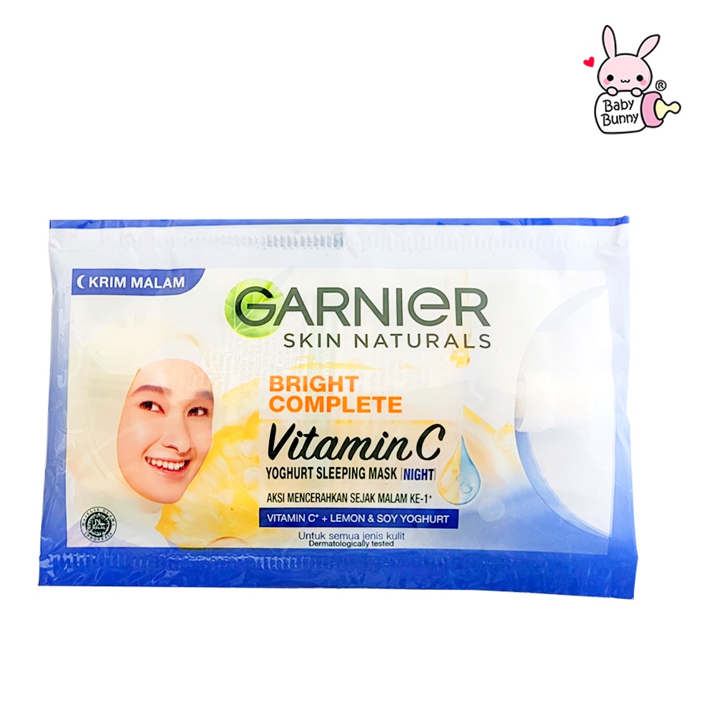 ❤ BELIA ❤ Garnier Yoghurt Sleeping Mask | Light Complete | Sakura White Whitening Serum Cream 7mL | BABY BUNNY