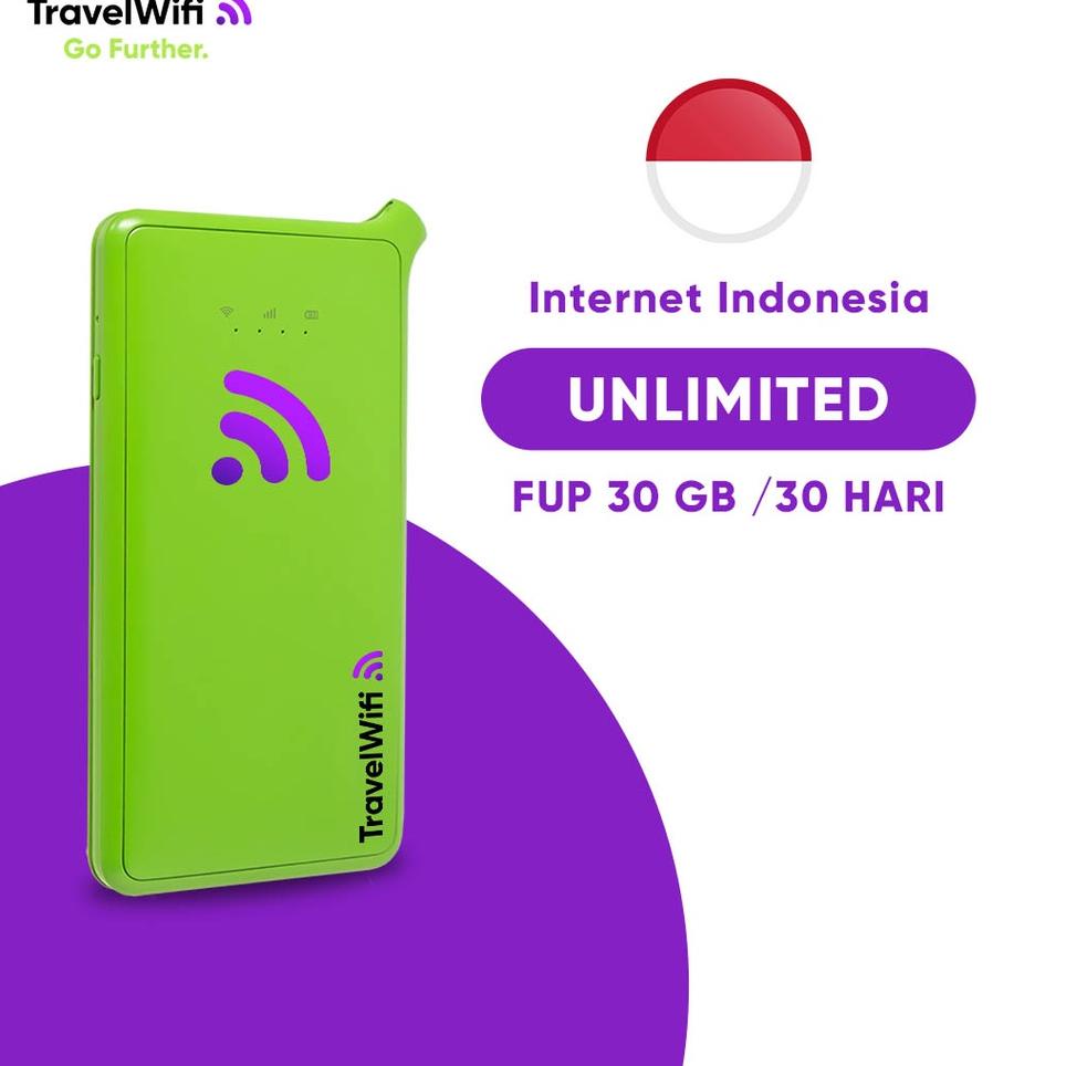 Super SaleTravel Wifi Sewa Modem Portable Mifi 4G Internet Indonesia All Operator Unlimited FUP 30 GB▼