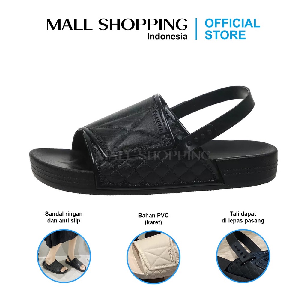 Sandal Tali Karet Slippers 2in1 Wanita Casual SP36 MALLSHOPPING