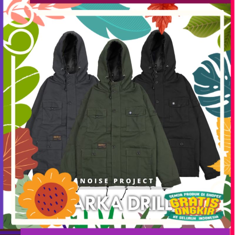 JAKET PARKA OUTDOOR CASUAL / JAKET PARKA PARASUT DRILL CANVAS PREMIUM ORIGINAL / JAKET PARKA UNISEX 