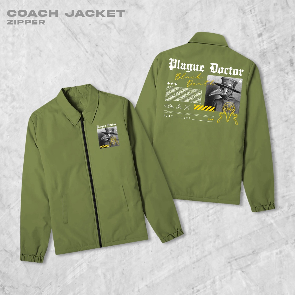 HipNop Plague Jaket Coach Jaket Zipper Pria Jaket Parasut Unisex