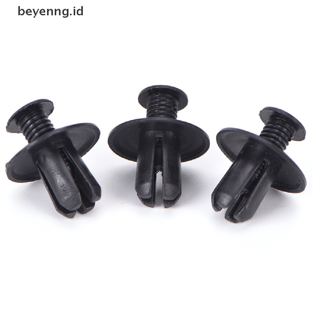 Beyen 50pcs 8mm Auto Mobil Bumper Fender Penjaga Push Hitam Klip Plastik Pengikat ID