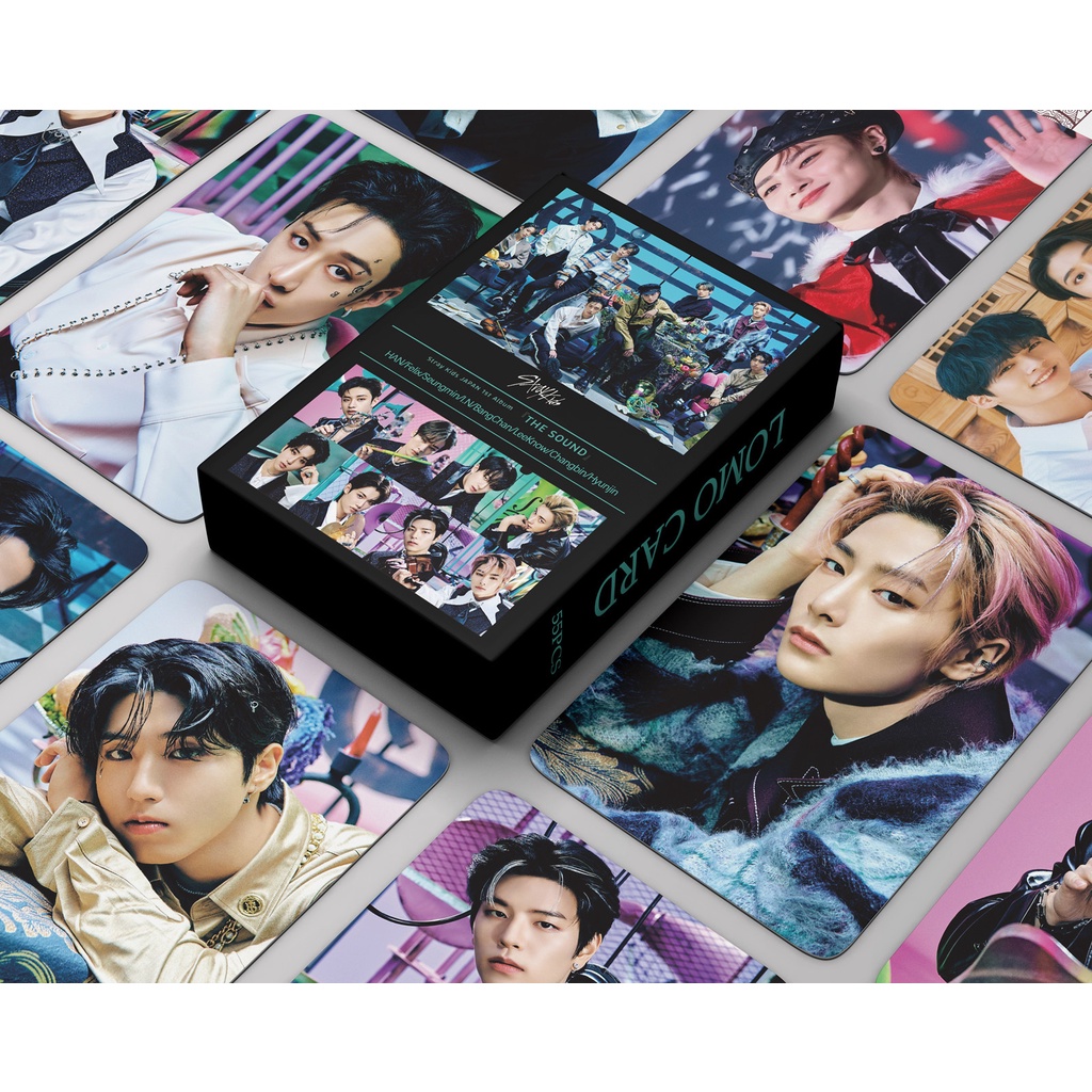 55pcs / box Stray Kids THE SOUND Photocards Felix Han Hyunjin I.N Minho Chan Jisung Bin Seungmin Lomo Cards Kpop Postcards