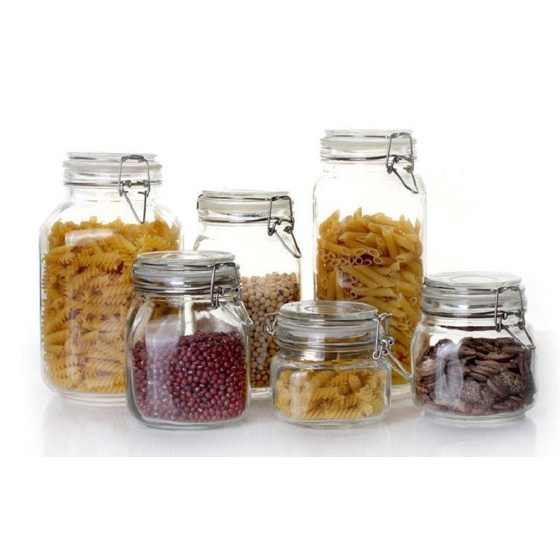 (P2) Toples Kaca / Toples Penyimpanan Kedap Udara / Toples Kue / Toplea Makanan / Toples Cemilan / Jar Kaca / Glass Hermetico Jar