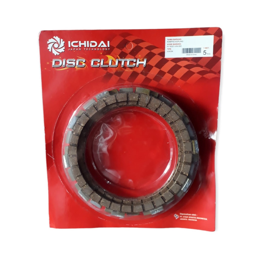 Kampas Kopling/plat kopling vixion Original ICHIDAI
