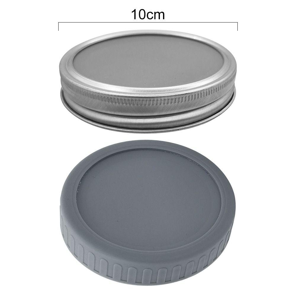 Populer 2pcs 86mm Mason Jar Lid Reusable Untuk Mulut Lebar Toples Bagus Seal Segel Penutup Botol