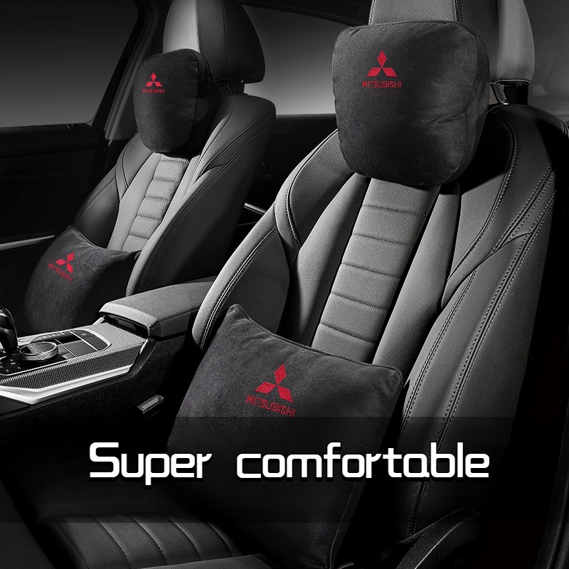 Mitsubishi car Mobil Mobil suede headrest lumbar support Cocok Untuk Colt Plus Outlander Lancer