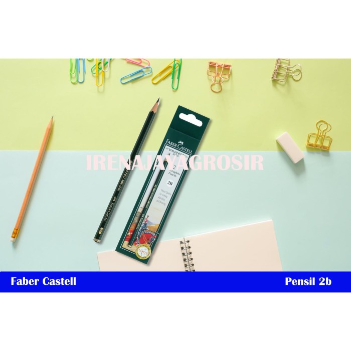 

BISA COD FABER CASTELL PENSIL UJIAN 2B isi 12 pcs murah