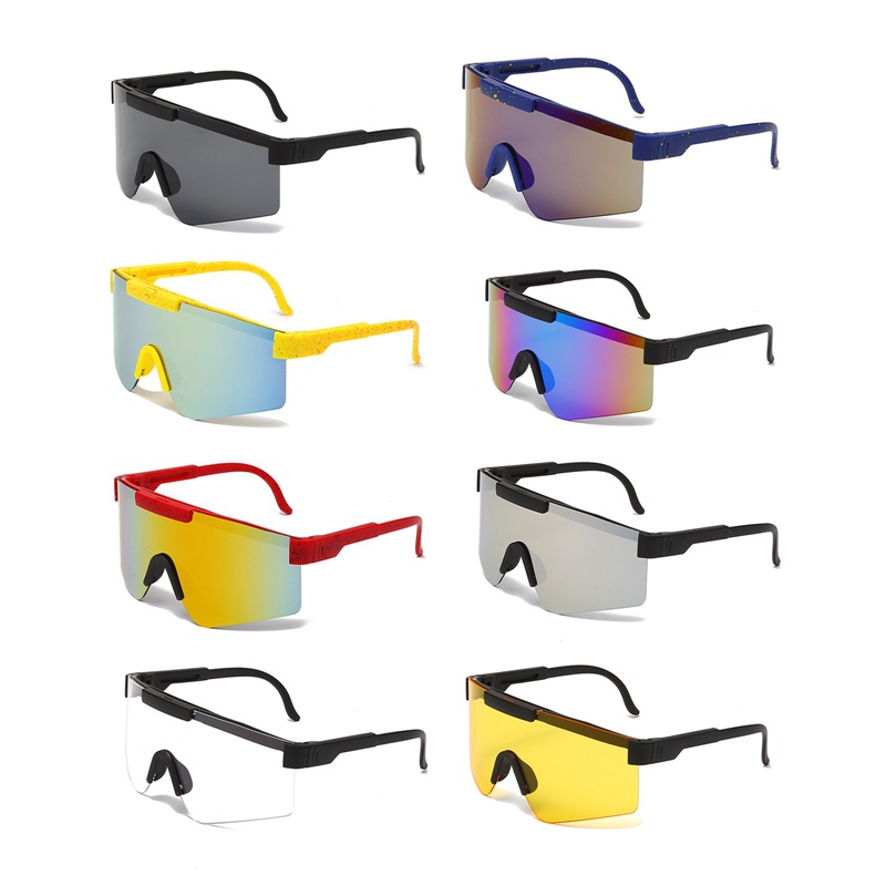 Rimless Shield Wrap Around Sunglasses Kacamata Perlindungan Uv400 Y2K Sunglasses