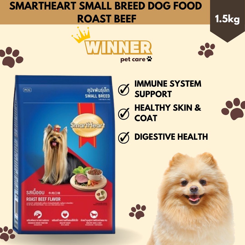 SmartHeart Small Breed Dog Food Roast Beef Freshpack 1.5kg