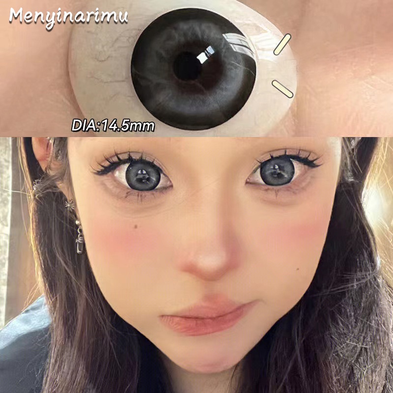 Menyinarimu Lensa Kontak soflen soflens 1Pasang Big eye Contact lens Brown Warna Diameter 14.5mm softlens softlense softlens