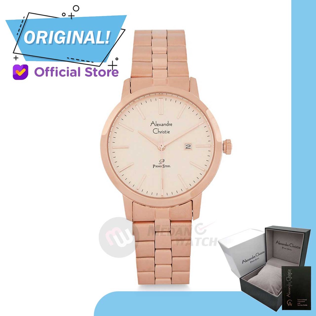 Jam Tangan Wanita Analog Alexandre Christie 1007LD AC1007 AC 1007 LD 1007 LDBRGLN Original Garansi R