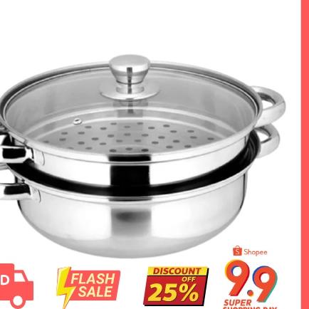 ➶ Panci Kukus 2 susun/panci kukus murah/panci kukus diskon 10% ❀
