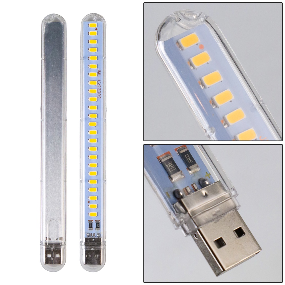 ZHMZH Lampu Baca Mini LED Strip Portable Warm White USB 12W 5V - JML-LV22 - White