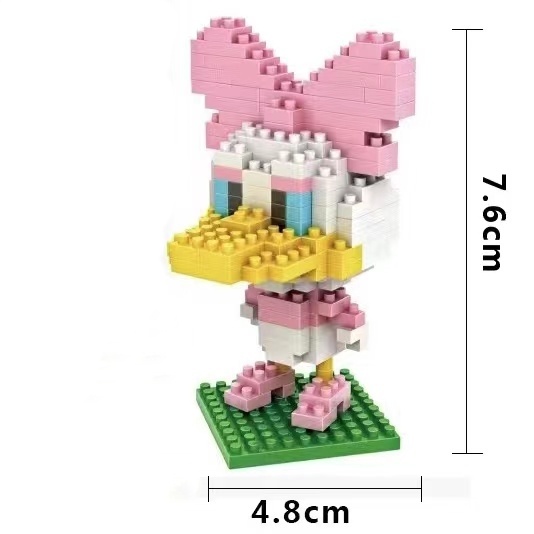 Mainan Blok Rakit Partikel Kecil Miniatur Kompatibel Dengan Lego Disney Mickey Mouse Donald Duck