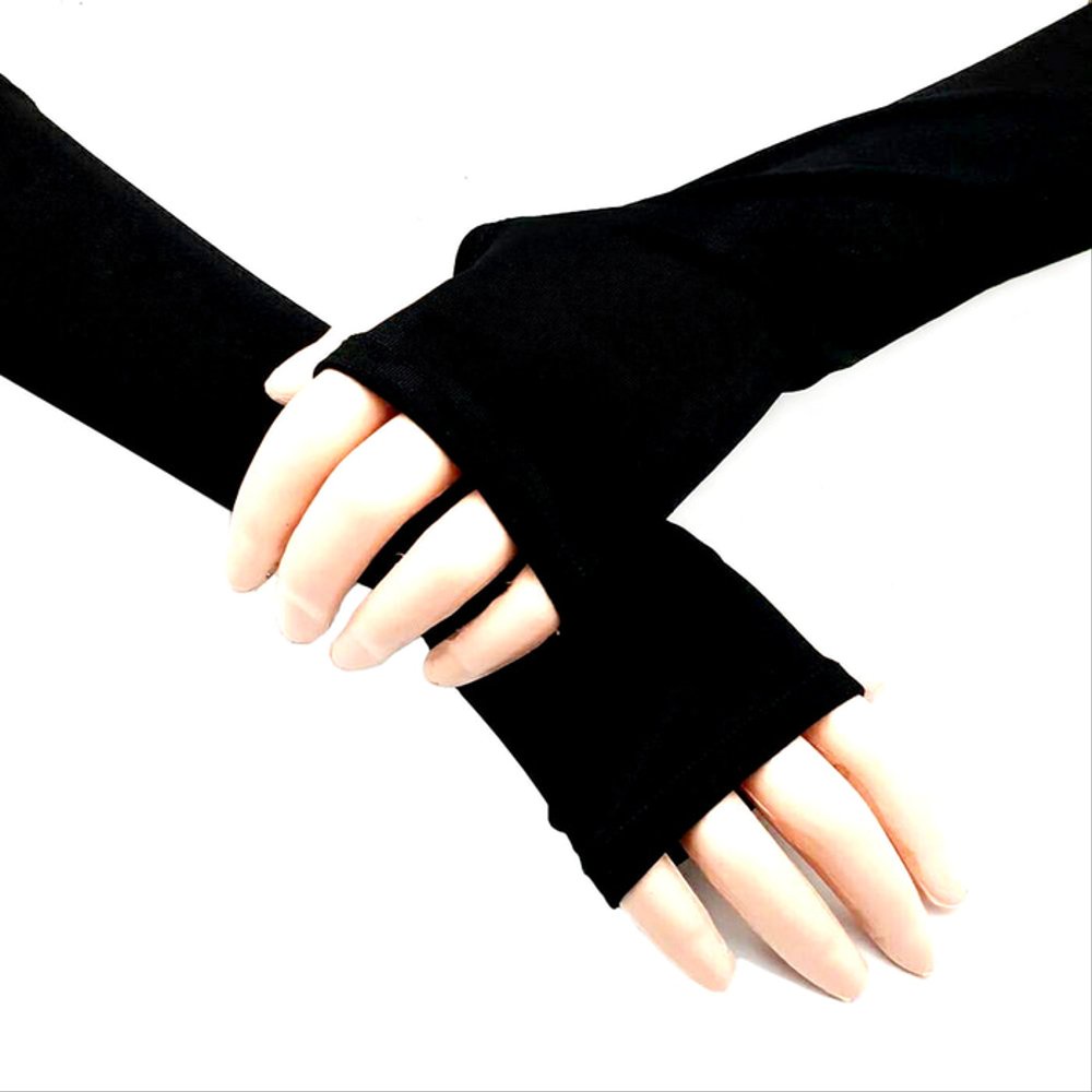 Manset tangan / handsock / sarung lengan muslimah lubang jempol panjang polos murah