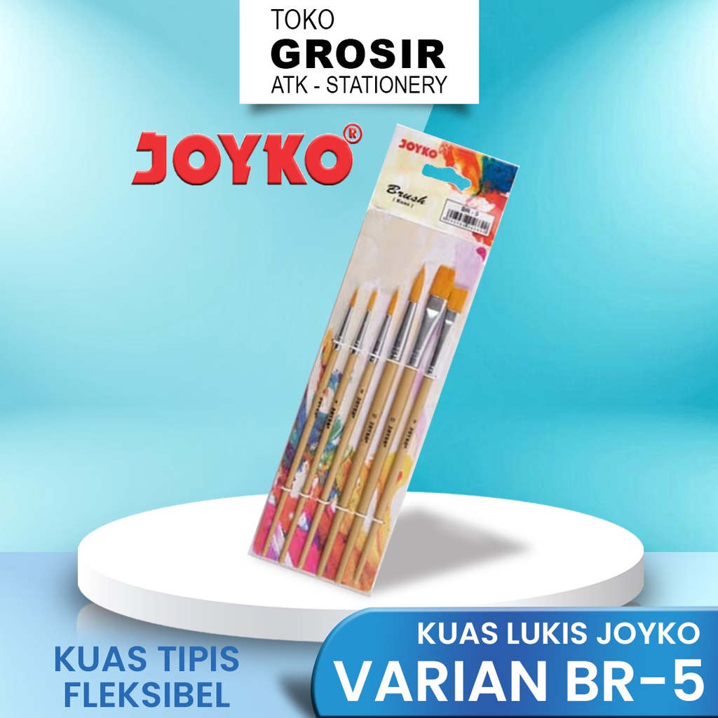 

Brush / Kuas Cat Air / Cat Minyak / Lukis / Acrylic Joyko BR-5, BR-1, BR-16