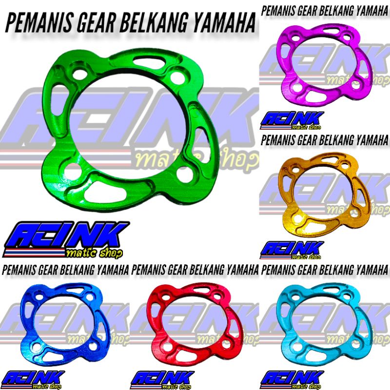 Pemanis cover gear belakang yamaha cnc almunium pnp