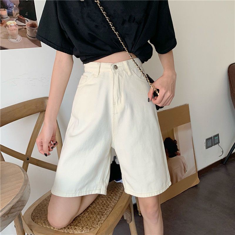 Krem Shorts Jeans Pants | Celana Pendek Wanita Casual Korea Jumbo